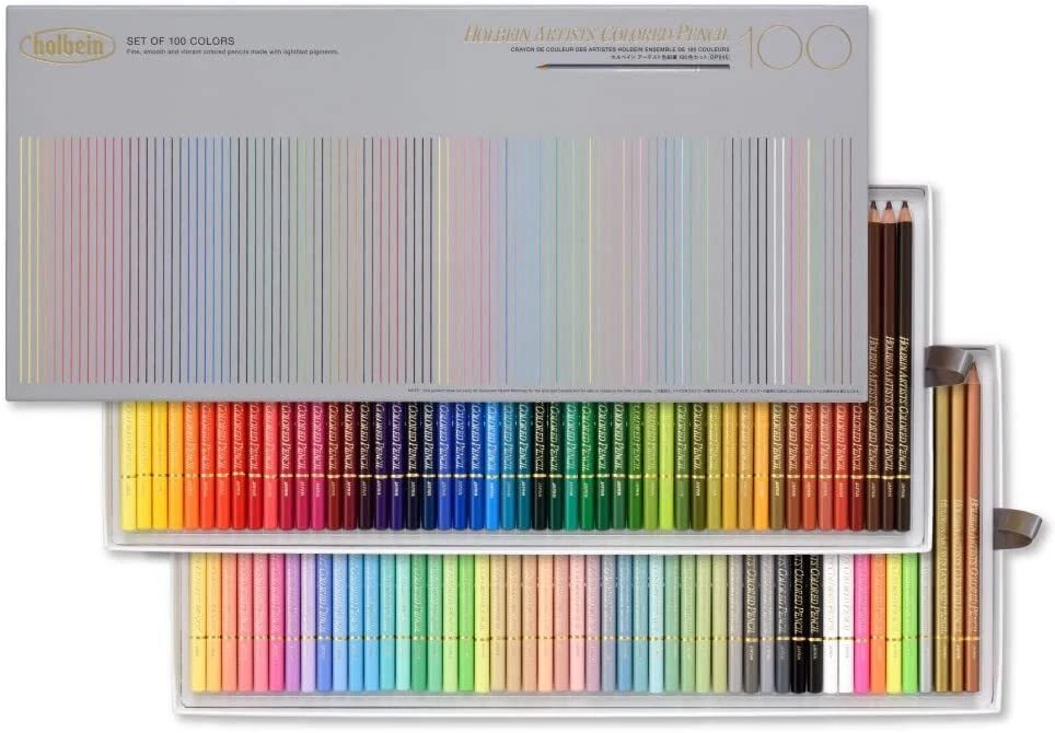 Holbein : Artists' Coloured Pencil : Basic Colour Set of 100