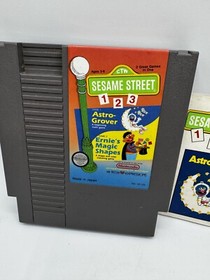 Sesame Street 123 Original Nintendo NES Game Cart Authentic ***UNTESTED