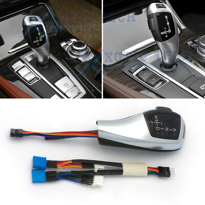 F30 Style LED Silver Gear Shift Knob Upgrade For BMW E81 E88 E89 E90 E91 E92 E93