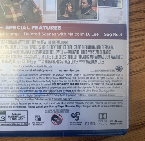 Barbershop The Next Cut 2016 Blu-ray Disc New Sealed - Picture 4 of 4
