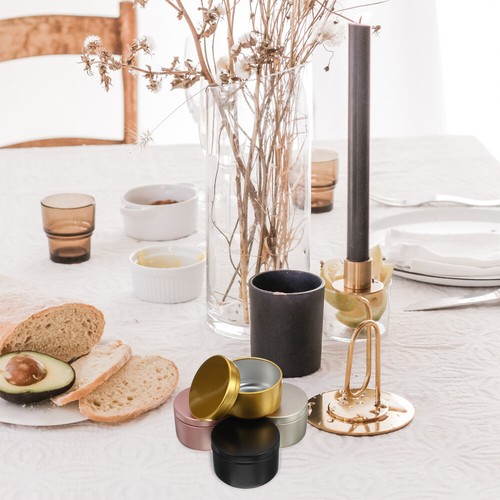 24 Pcs Round Tins Set Essential Oil Candle Jar Travel Big Empty Jars for Making - Picture 6 of 12