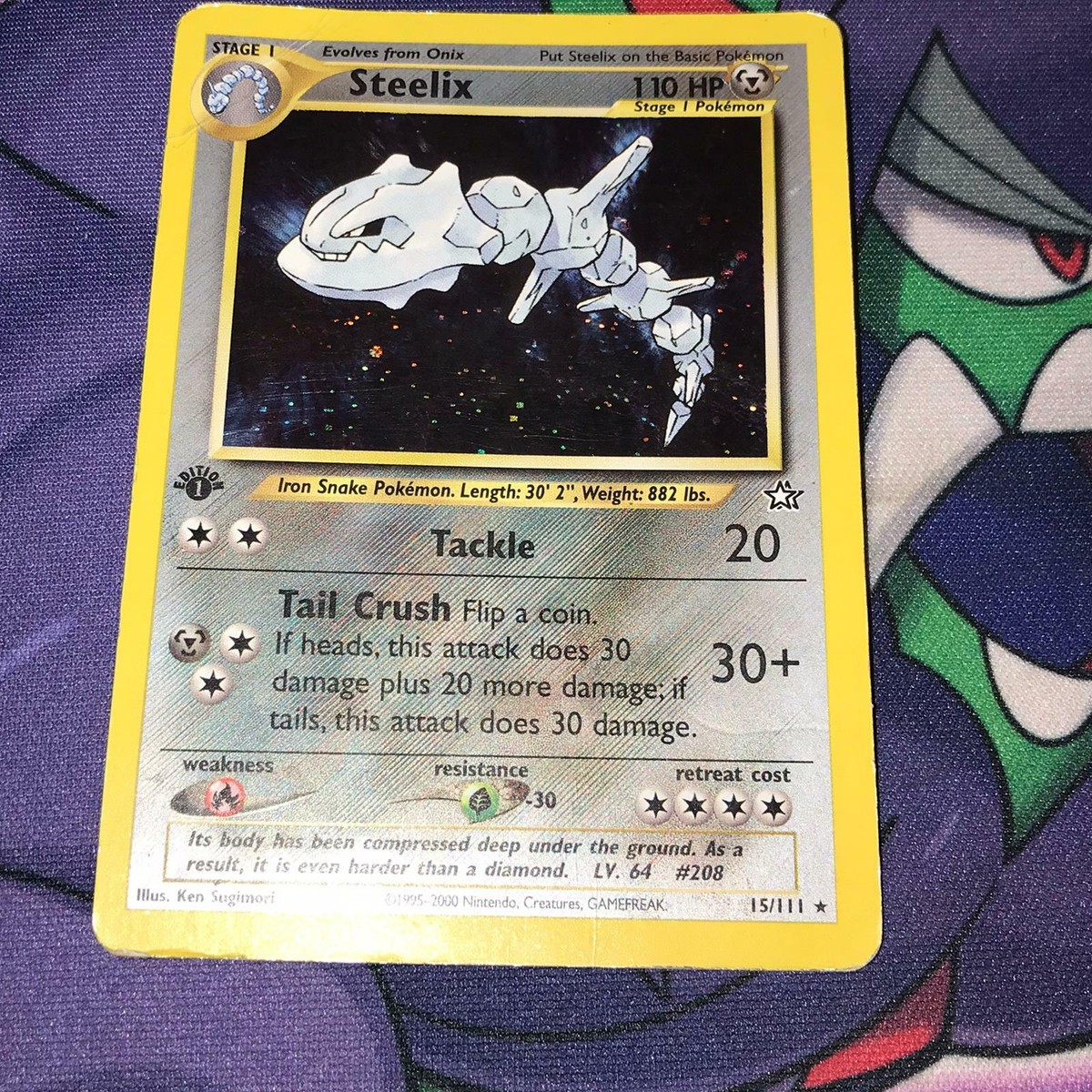 1ST EDITION Steelix ~ 15/111 ~ Holo ~ NEO GENESIS ~ DAMAGED