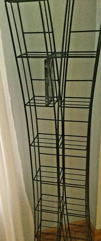 DVD Metal Storage Rack Black 58 X 15