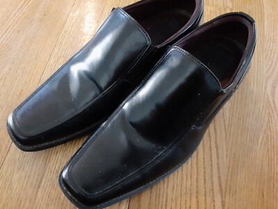 Freeman Mens Slip-On Loafer Dress Shoes Black Size 10 Business Shoes