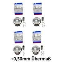 4Xkolben +0,50Mm ÜBermaß Ø72,70Mm FüR Dacia Mercedes Benz Renault 1.2 Tce 803851