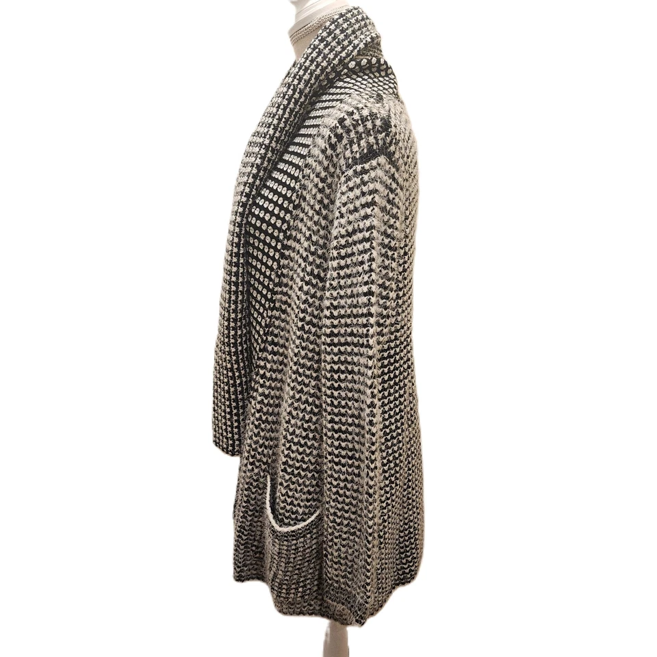 Cárdigan suéter delantero abierto Elan grueso tejido bolsillos manga larga para mujer talla M Foto 2 de 4