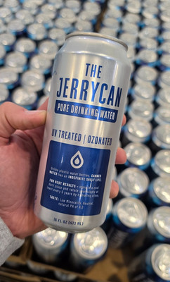 The JerryCan - 16oz Pure Canned Drinking Water - 5 YEAR SHELF LIFE - (12-Pack)