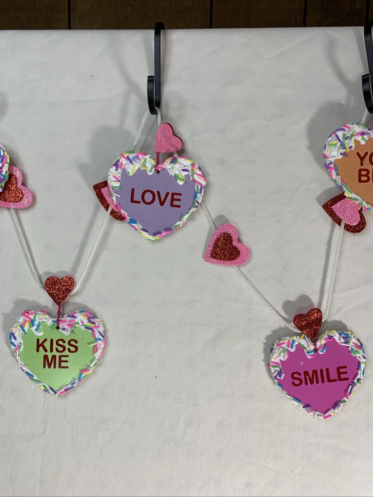 Candy Land Sweet Treats Iced ￼ ￼Conversation Heart Garland 70” Valentine’s Day ￼ thumbnail 2