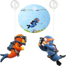 2-Pack Floating Fish Tank Decorations Little Diver Aquarium Decoration Aquarium