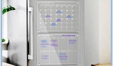 Acrylic Magnetic Monthly and Weekly Calendar for Fridge, Set of 4 Board Calendar