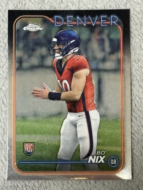 Bo Nix 2024 Topps Chrome #206 Broncos RC