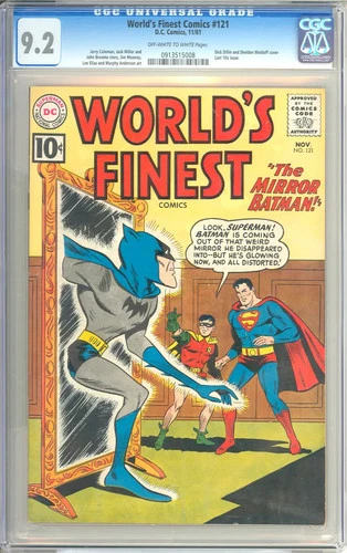 World's Finest Comics #121 High Grade Silver Age Batman Superman DC 1961 CGC 9.2
