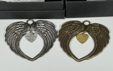 Two Angel Wings  A Piece of My Heart Is in Heaven  Christmas/Memorial Ornaments