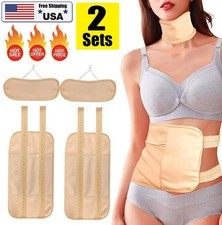 2x Organic Castor Oil Pack Wrap Reusable Castor Oil Compress Wrap Kit Adjustable