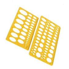 2pcs Circle Template Circle and Oval Templates Measuring Templates 2 Pieces