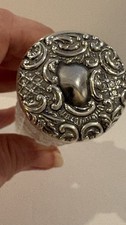 Victorian English Sterling Silver And Cut Glass Vanity Jar Toothbrush Holder