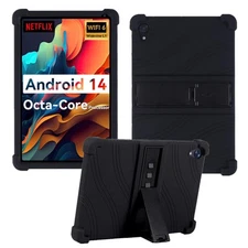 Case for Urao C107 Tablet, Kids Friendly Soft Silicone Adjustable Stand Cover...