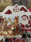 opened box Vtg 03 Fitz and Floyd Christmas Cookie Jar Santa & Platter — photo 2