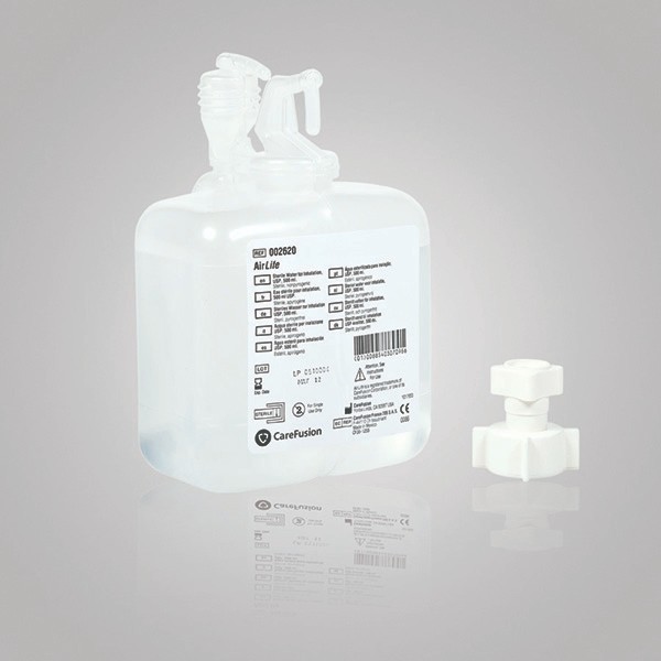 AirLife® (002620) Humidifier Bottle with Adapter 500 mL Sterile Water, *Each*