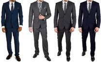 Abito Uomo sartoriale slim fit drop 12 da uomo 100% Lana Tasmania - - Senza marc