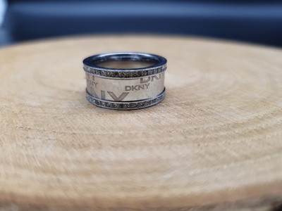 DKNY-Ring, Edelstahl, Gr. 56/57, Originaler Designerring, 1 Cm Breit