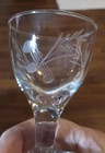 wheat liquor or cocktail glass 1940-1980's 3" tall 2" wide crystal — photo 1