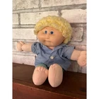 Vintage 1980s Cabbage Patch Doll Blonde Hair Blue Eyes