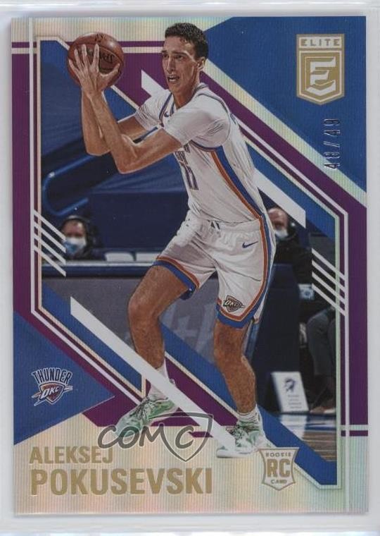 2020 Donruss Elite Rookies Purple 48/49 Aleksej Pokusevski #150 Rookie RC 0xh3