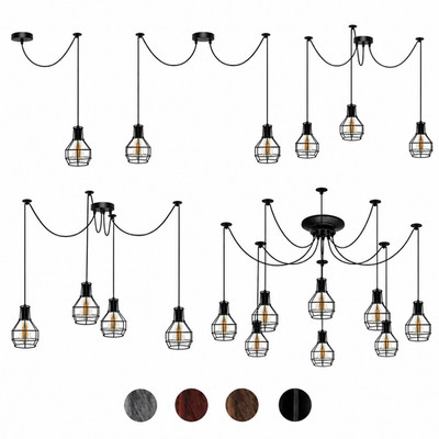 1-8 Kopf Zum Selbermachen Spinne Kronleuchter Multi Pendelleuchte Deckenlampe Loft Befestigung E27