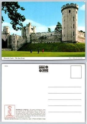 Warwick Castle East Front John Hinde Postcard Vintage UK England Medieval Castle