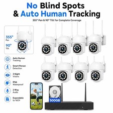 8/16 PTZ Cameras Kit Wireless CCTV Security Camera Systems Outdoor 16CH 4K NVR