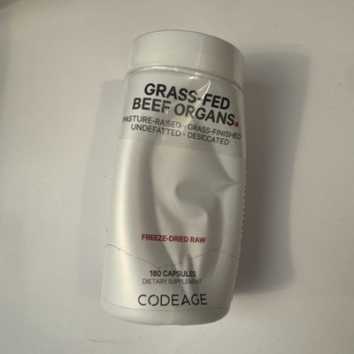 Grass-Fed Beef Organs, 180 Vegetable Capsules