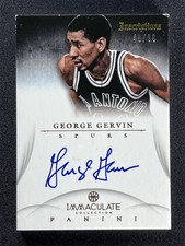 2012-13 Panini Immaculate Collection George Gervin #IN-GG Inscriptions Auto /99