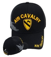U.S. Army, Air Cavalry, Size Adjustable, Black Hat
