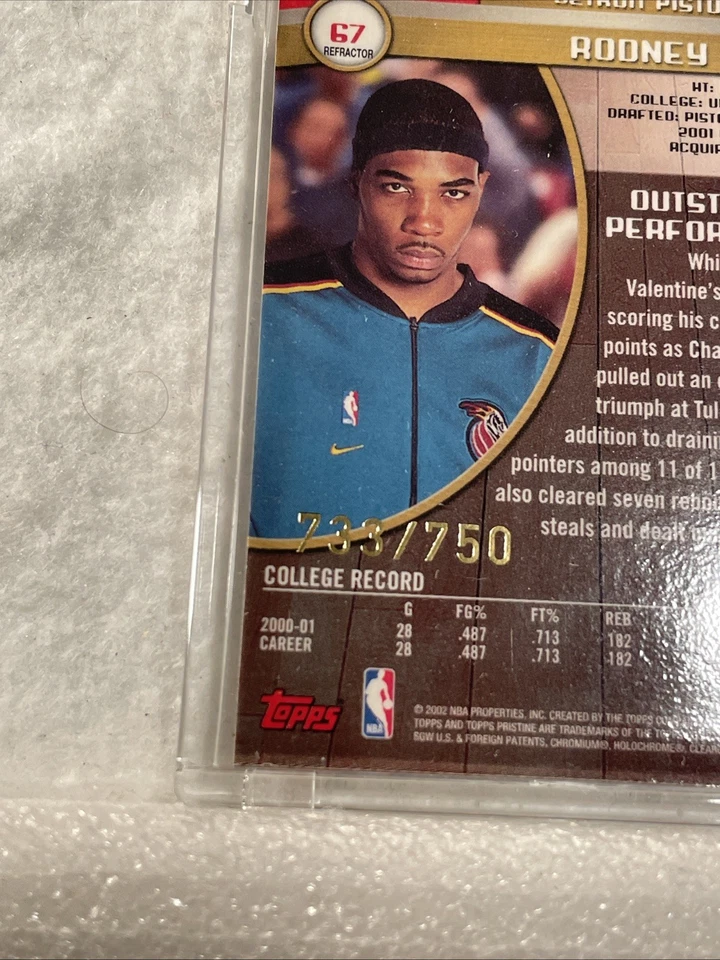 2001-02 Topps Pristine Refractor /750 Rodney White #67 Rookie RC - Image 3 of 3