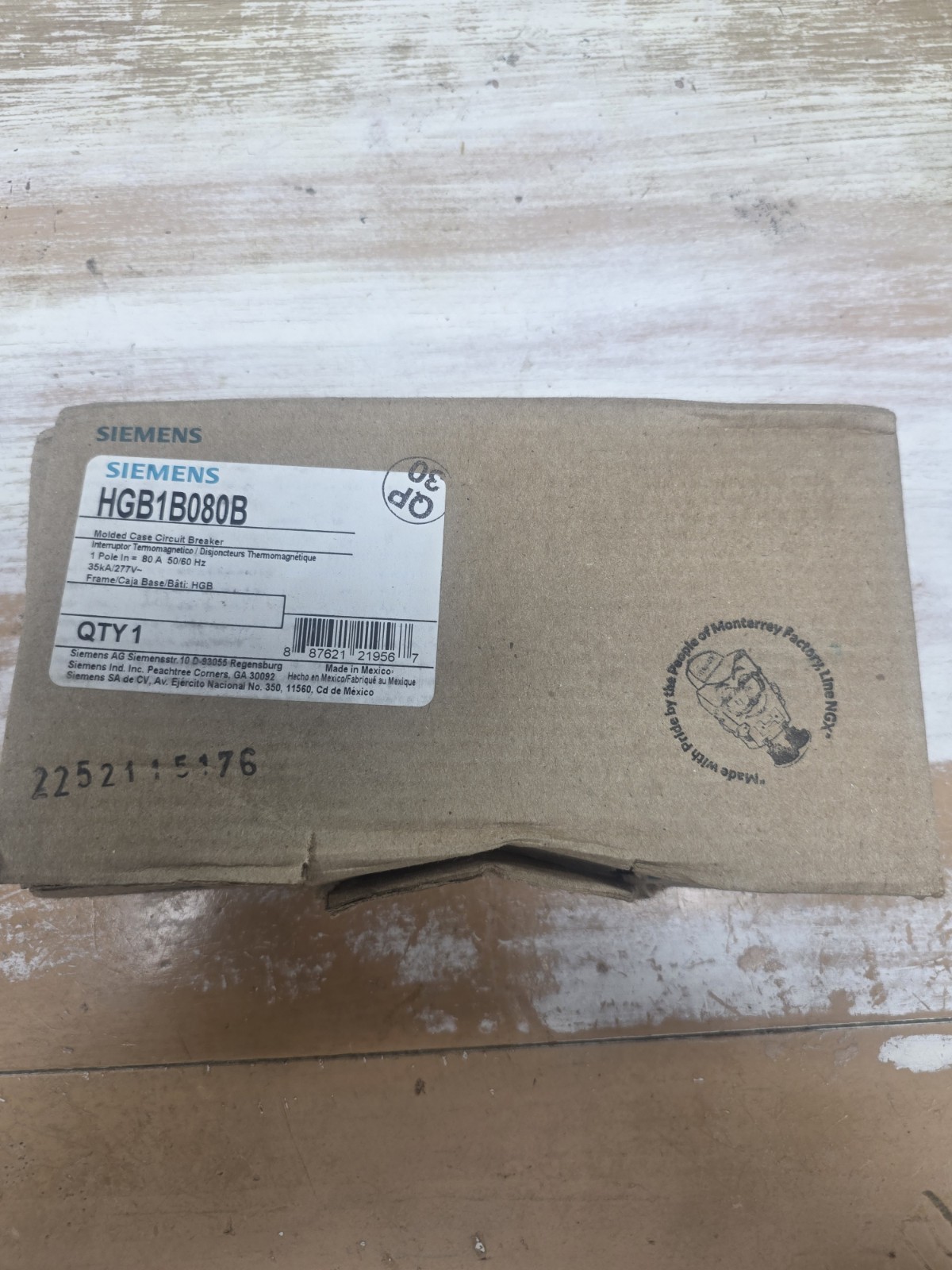 HGB1B080B SIEMENS NEW IN BOXES (5 AVAILABLE) FREE SHIPPING