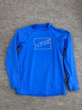 NRS Hydro Silk Shirt Men's XL Blue Long Sleeve Rashguard Swim Surf UPF 50