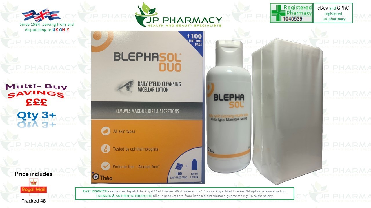 Thea Blephasol Duo: 100Ml & 100 Cotton Pads - Blepharitis - 1 - Image 7