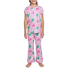 Wicked Girl's Pink with Graphics 2-Piece Short Sleeve Pajama Set - Size: 4