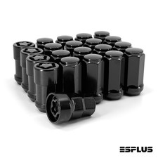 16x Black M14x1.5 Acorn Lug Nuts 1.8 Tall 4 Wheel Locks 1 Key For Chrysler 300