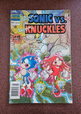 SUPER SONIC The Hedgehog VS HYPER KNUCKLES #1 (Archie 1996) -- NEWSSTAND -- VF
