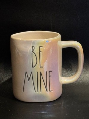 Rae Dunn BE MINE White Iridescent Mug