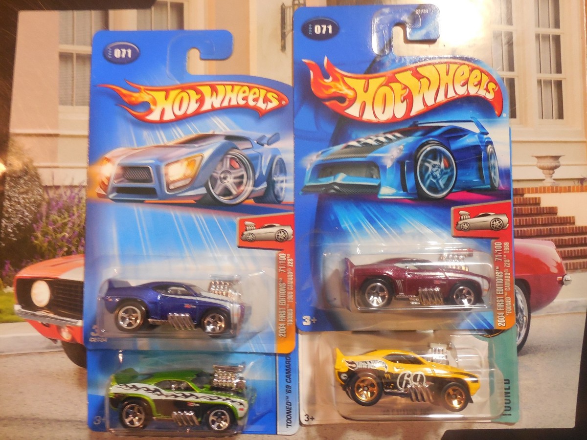 Hot Wheels TOONED 69 CAMARO Z28 LOT 4 First Editions TREASURE HUNT