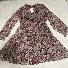 Skies Are Blue Floral Dress Size Md Long Slevee Round Neck NWT