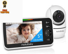 HelloBaby No WiFi Baby Monitor 5" Screen 30-Hour Battery 1camera, HB6550