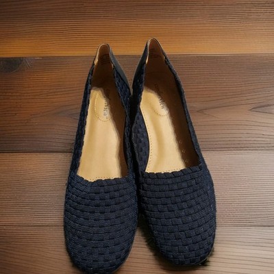 Comfortview Women's Bethany flats slip-On 10WW Navy Blue Casual Shoes Dress