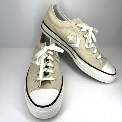 Converse Star Player 76 Canvas Mens 10.5 / Womens 12 Beige A10153C Sneakers