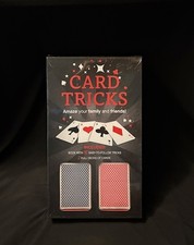 Sealed card tricks set, instruction manual with 30 tricks and 2 card decks incl.