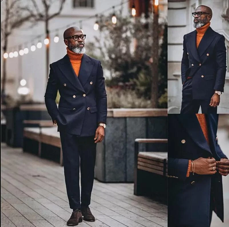 Casual double hotsell breasted suit