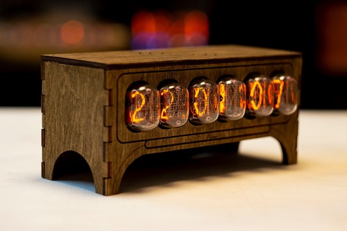 Nixie tube clock IN-12 table desk retro old vintage clock for bedroom by JTNlab - Picture 2 of 14
